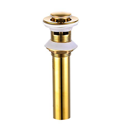 Pop Up Drain Stopper with Overflow Polish Gold Bathroom Sink Faucet Pop Up Stopper Vessel Vanity Sink Small Pop Up Drain Accessories