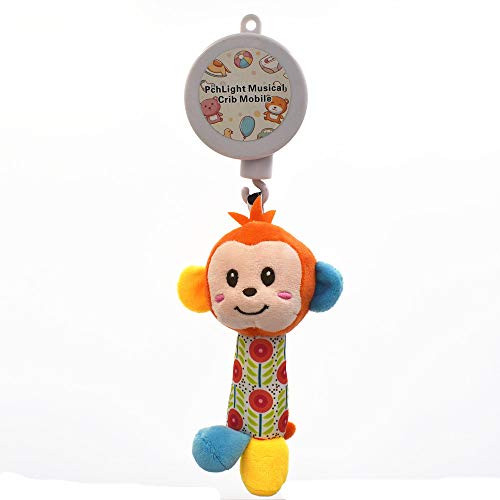 PchLight Musical Wind Up Bed Bell Crib Mobile with Soft Toys Tune Brahms Lullaby