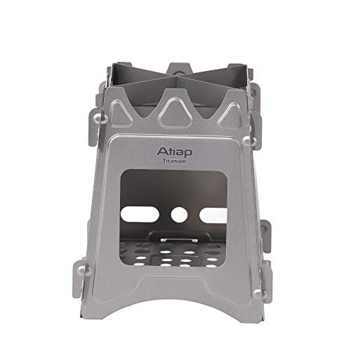 ATiAP Camping Stove Wood Burning Stove Outdoor Folding Stove Pure Titanium Ultralight Backpack Stove for Outdoor Backpacking Hiking Traveling Picnic BBQ ATiAP Camping Stove Wood Burning Stove Outdoor Folding Stove Pure Titanium Ultralight Backpack Stove for Outdoor Backpacking Hiking Traveling Picnic BBQ