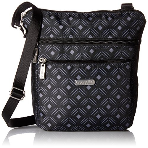Baggallini Pocket Crossbody Bag With RFID-Protected Wristlet, Black