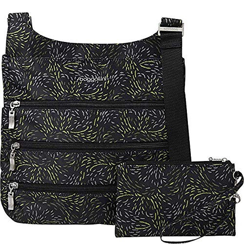 Baggallini Big Zipper Bagg with RFID, Jungle Canopy