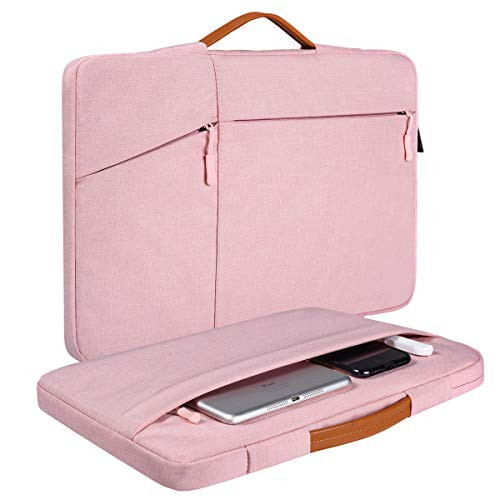 15.6 Inch Laptop Case for Women, Chromebook Sleeve for Acer Chromebook 15, Dell Inspiron 15 3000 5000, Asus Vivobook, HP Pavilion and Dell Asus Lenovo Samsung Laptop Chromebook Case(Pink)