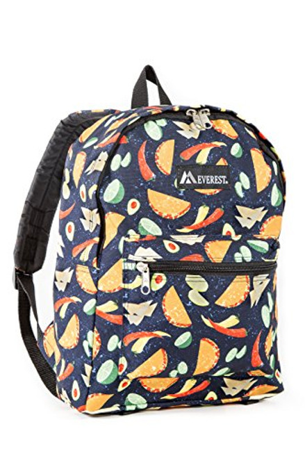 Everest Kids' Basic Pattern Backpack, Tacos, One Size