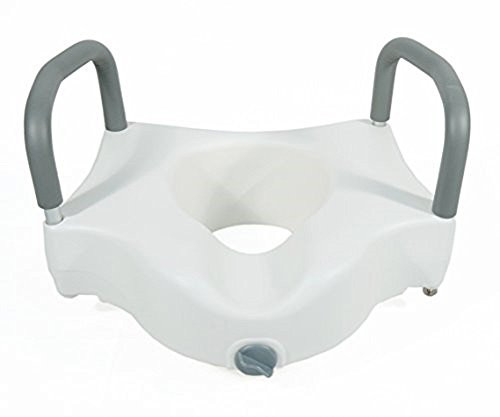 Medical Elevated Toilet Seat Riser, Carex Commode Raised Toilet Seat with Arms and Lock