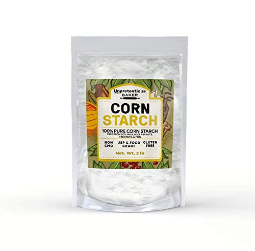 Corn Starch, 2 lb. by Unpretentious Baker, & All-Natural, Gluten Free, Thickening Agent, For Baking & Cleaning Use, Resealable Bag
