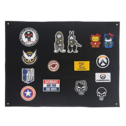Schnappy Tactical Military Combat Morale Patch Holder Display Board Hook & Loop Patch Panel, 33.5"X27.5"