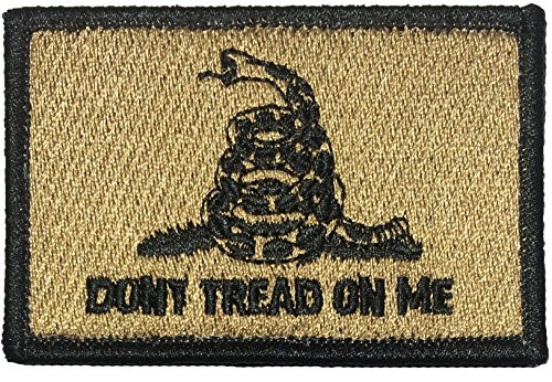Tactical Dont Tread On Me Morale Patch 2"x3" - Coyote Tan - by Ranger Return (TACT-Dont-COYT)