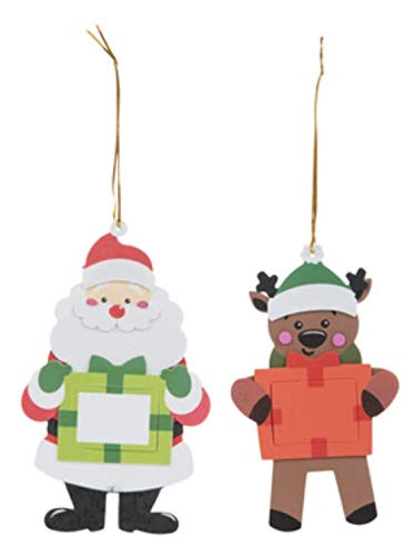 Christmas Character Foam Picture Frame Ornament Craft Kit- Makes 24