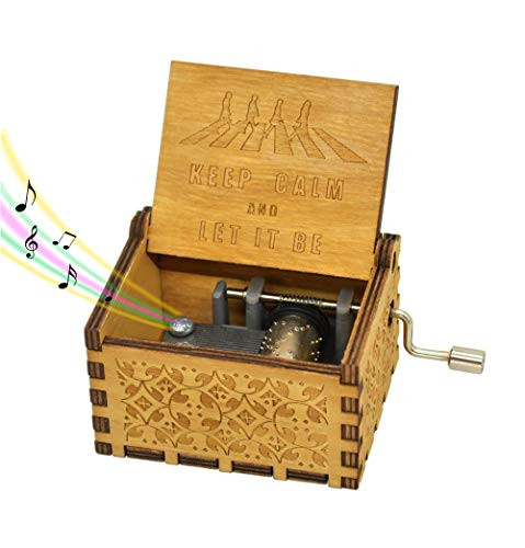 Let It Be Music Box - 18 Note Mechanism Antique Carved Wooden Music Box Crafts (Let it be)
