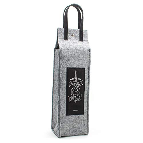Dice Tower Travel Bag Grey Flannel and Black~ by C4Labs