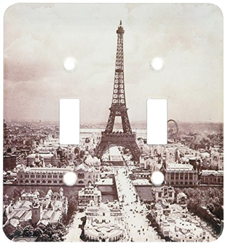 3dRose lsp_77453_2 The Paris Exposition 1900 Eiffel Tower Light Switch Cover