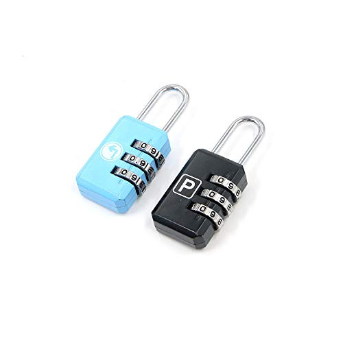 MTMTOOL 3 Digit Combination Padlocks 2 Pack Luggage Locks Suitcases Locks for Gym School Locker Travel Baggage Backpacks MTMTOOL 3 Digit Combination Padlocks 2 Pack Luggage Locks Suitcases Locks for Gym School Locker Travel Baggage Backpacks