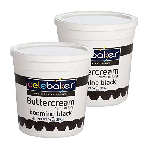 Celebakes by CK Products 14oz Black Buttercream Decorating Icing, 2 Pack