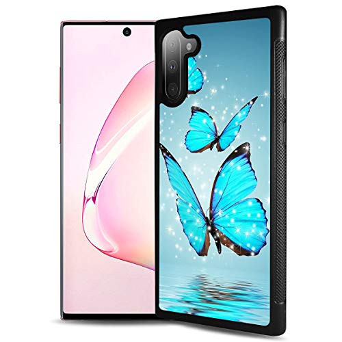 for Samsung Note 10, Galaxy Note 10, Durable Protective Soft Back Case Phone Cover, HOT12285 Blue Butterfly