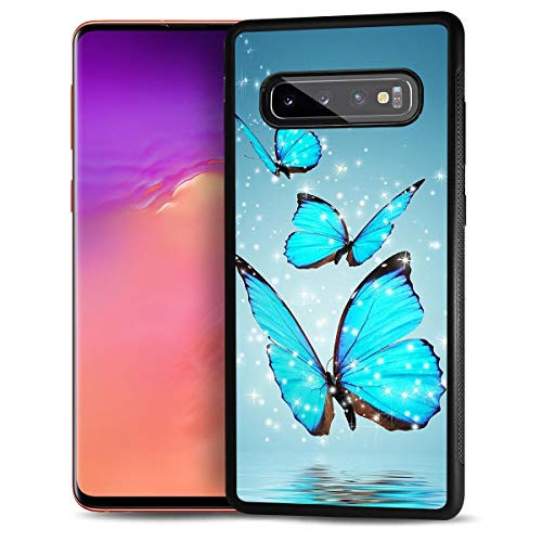 for Samsung S10e, Galaxy S10e, Durable Protective Soft Back Case Phone Cover, HOT12285 Blue Butterfly