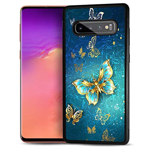 for Samsung S8, Galaxy S8, Durable Protective Soft Back Case Phone Cover, HOT12154 Blue Butterfly