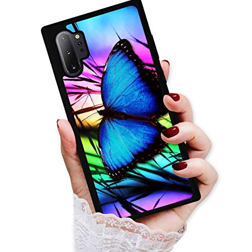 for Samsung Note 10+, Galaxy Note 10 Plus, Art Design Soft Back Case Phone Cover, HOT12889 Blue Butterfly 12889