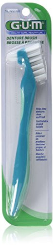 Butler GUM Denture Brush Each - BLUE OR GREEN - 3 Pack