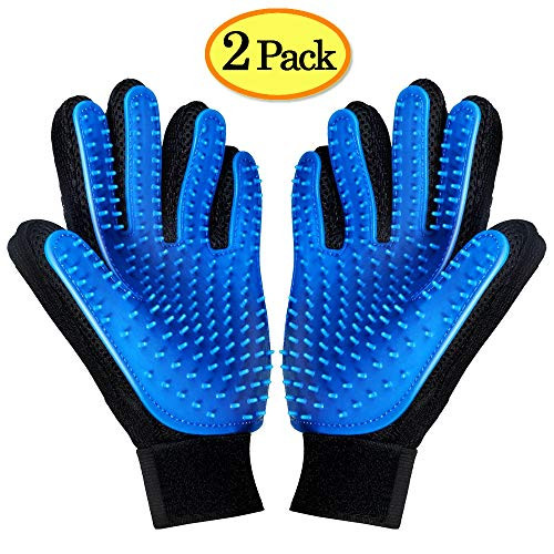 Cutena Pet Grooming Glove - Gentle Pet Hair Remover Glove - Deshedding Brush Glove - Massage Mitt Tool with Enhanced Five Finger Design - Perfect for Dogs, Cats & Horses with Long & Short Fur Cutena Pet Grooming Glove - Gentle Pet Hair Remover Glove - Deshedding Brush Glove - Massage Mitt Tool with Enhanced Five Finger Design - Perfect for Dogs, Cats & Horses with Long & Short Fur
