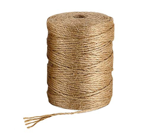 BESROY Twine String for Crafts 100M (328 Feet) Natural Jute Twine Best Arts Crafts Gift Twine Christmas Twine Durable Packing String for Gardening Applications