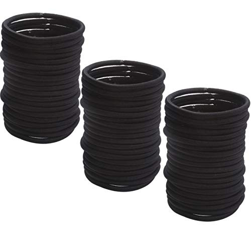 150PCS (4MM) Black Elastic Hair Bands Rubber Hair Ties for Thick Heavy and Curly Hair,No Metal Ponytail Holder (4MM Hair Bands) 150PCS (4MM) Black Elastic Hair Bands Rubber Hair Ties for Thick Heavy and Curly Hair,No Metal Ponytail Holder (4MM Hair Bands)