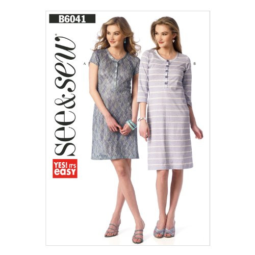 BUTTERICK PATTERNS B6041 Misses' Dress Sewing Template, Size A