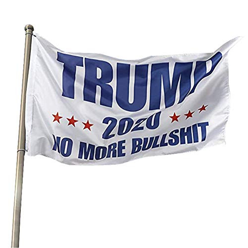 Filimino Keep America Great Flag - President Donald Trump 2020 Flag - Vivid Color and UV Fade Resistant 3x5 Feet with Grommets Double Stitched (No More Bullshit)