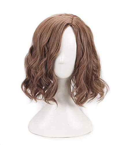 Man's Short Curly Brown Cosplay Wig Halloween Costume Wig