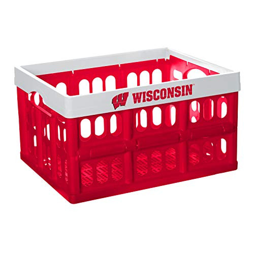NCAA Fabrique Innovations Collapsible Crate, Wisconsin Badgers NCAA Fabrique Innovations Collapsible Crate, Wisconsin Badgers