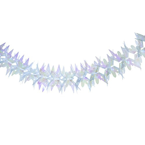 Talking Tables DD-IR-GARLAND Decadent Dec's Iridescent Christmas Hanging Decoration Garland, 10 Ft, Multicolor