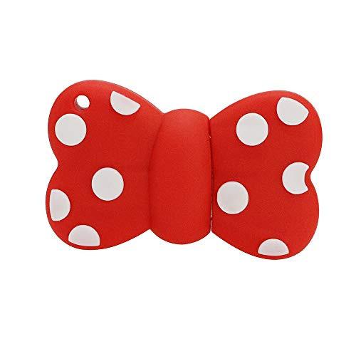 Aneew 16GB Pendrive Cartoon Cute Red Bowknots Model USB Flash Drive Memory Stick U Disk Thumb Gift