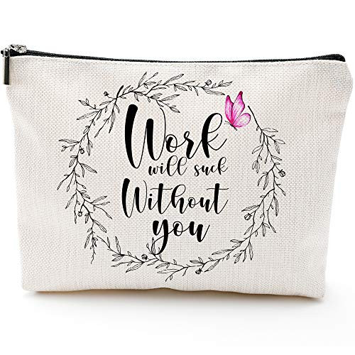 Blue Leaves Coworker Leaving Gifts for Women Going Away Gifts,Coworker Goodbye Gift,Farewell Gifts for Coworkers,Friends,Boss- Cosmetic Bag Gifts,Makeup Bag Blue Leaves Coworker Leaving Gifts for Women Going Away Gifts,Coworker Goodbye Gift,Farewell Gifts for Coworkers,Friends,Boss- Cosmetic Bag Gifts,Makeup Bag
