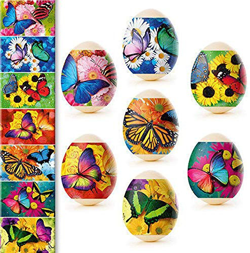 Diximus Moths & Butterflies Egg Wraps Thermo Heat Shrink Sticker Wraps Pysanka Pysanky Sleeve Decoration