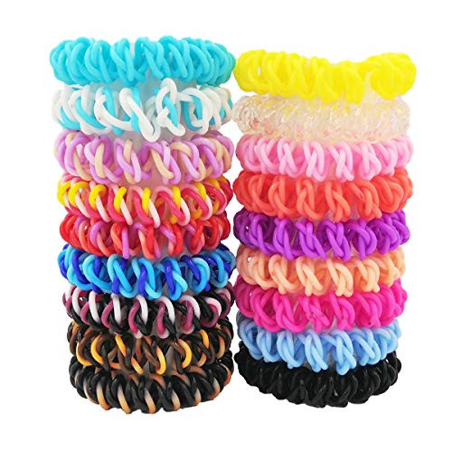 18PCS Spiral Hair Coils No Crease,Traceless Spiral Hair Ties,Phone Cord Hair Ties, Elastic Coil Hair Ties, Spiral Ponytail Holder for Girls Women Teens 18PCS Spiral Hair Coils No Crease,Traceless Spiral Hair Ties,Phone Cord Hair Ties, Elastic Coil Hair Ties, Spiral Ponytail Holder for Girls Women Teens