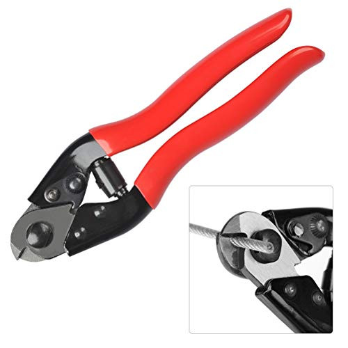 QLOUNI Stainless Steel Cable Cutter Wire Rope Aircraft Cable Cutter Bicycle Cable and Housing Cutter Cuts Up to 5/32" Steel Cable