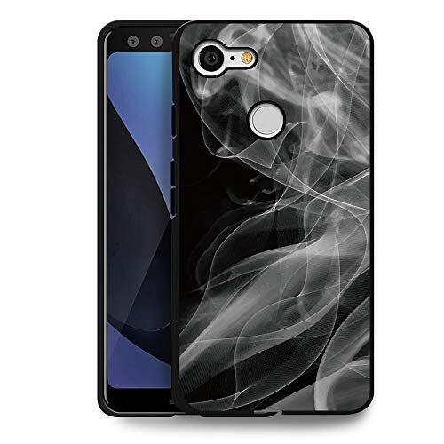 HELLO GIFTIFY HelloGiftify Smoke TPU Black Soft Gel Protective Case. Compatible with Google Pixel 3