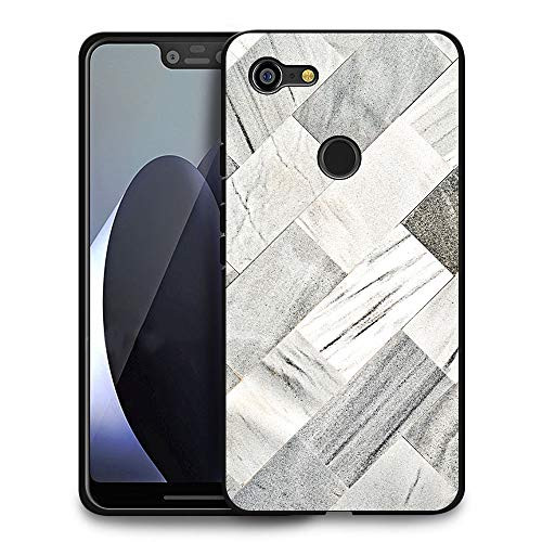 HELLO GIFTIFY HelloGiftify Brick Texture Black Soft Gel Protective Case. Compatible with Google Pixel 3XL