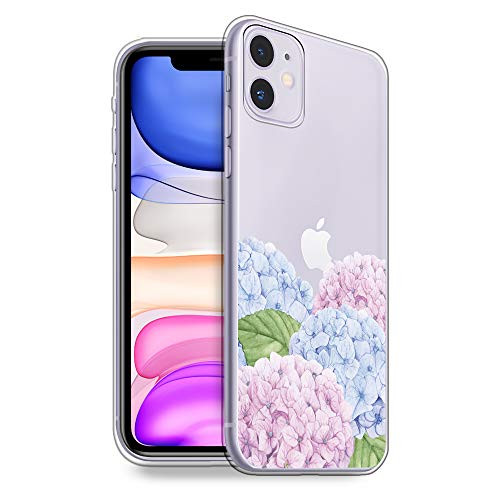 HELLO GIFTIFY HelloGiftify Hydrangea TPU Soft Gel Protective Case. Compatible with iPhone 11