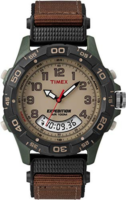 Timex Men's T45181 Expedition Resin Combo Brown/Green Nylon Strap Watch Timex Men's T45181 Expedition Resin Combo Brown/Green Nylon Strap Watch