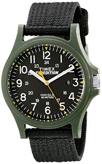 Timex Men's TW4999800 Expedition Acadia Black/Green Nylon Strap Watch