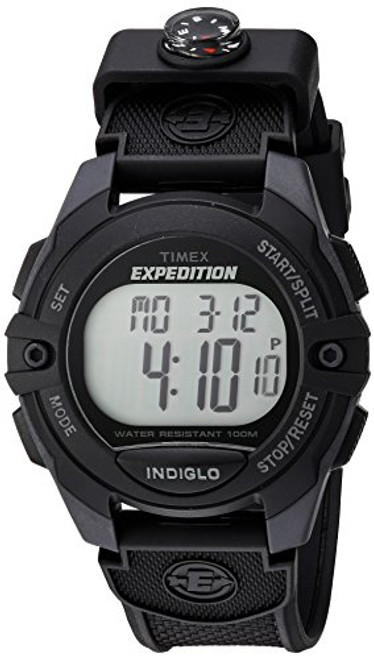 Timex Men's TW4B07700 Expedition Full-Size Digital CAT Black Resin Strap Watch