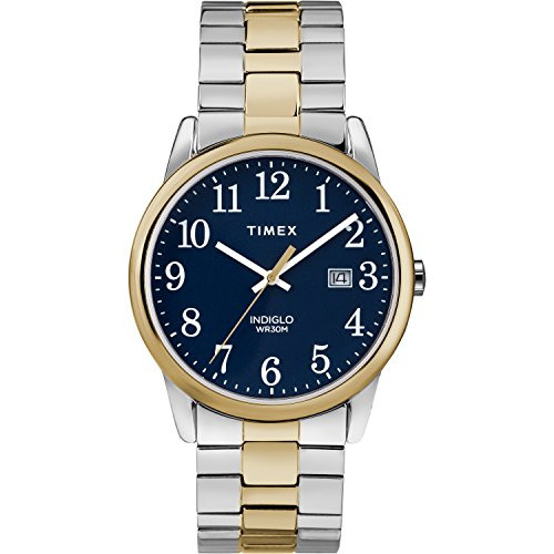 Timex Men's TW2R58500 Easy Reader 38mm Two-Tone Stainless Steel Expansion Band Watch