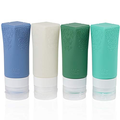 Yepisay Portable Travel Bottles Set, Travel Containers TSA Approved Travel Size Toiletries Containers Leakproof Silicone Travel Bottles Shampoo Conditioners Lotion(4 Pack) Yepisay Portable Travel Bottles Set, Travel Containers TSA Approved Travel Size Toiletries Containers Leakproof Silicone Travel Bottles Shampoo Conditioners Lotion(4 Pack)