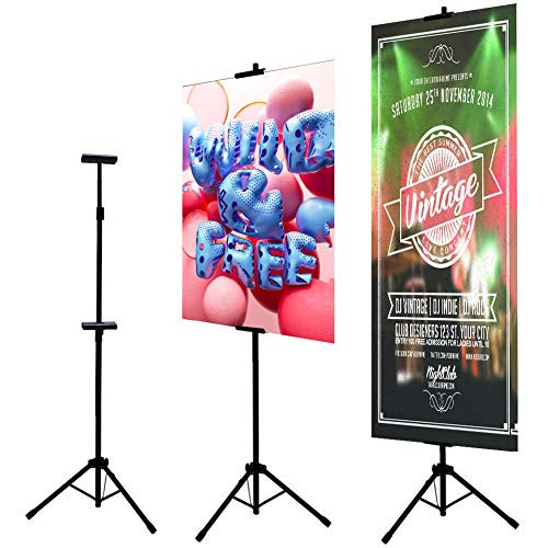 Double Easel Stand Floorstanding Sign Stand,Poster Holder Tripod Poster Frame Double-Sided Poster Stand,Movie Poster Board