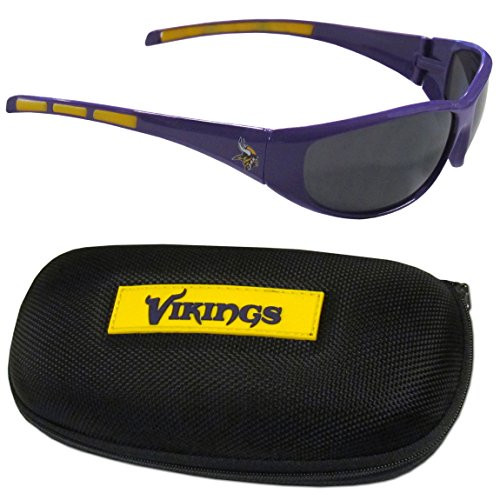 Siskiyou NFL Minnesota Vikings Wrap Sunglasses & Zippered Case, Purple