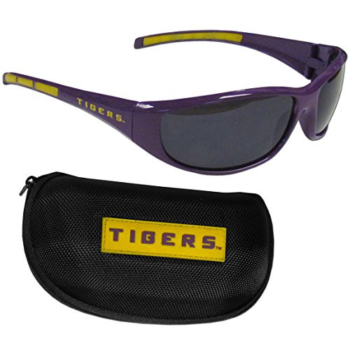 Siskiyou NCAA LSU Tigers Wrap Sunglasses & Zippered Case, Purple
