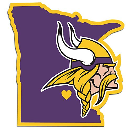 NFL Siskiyou Sports Fan Shop Minnesota Vikings Home State Decal One Size Team Color NFL Siskiyou Sports Fan Shop Minnesota Vikings Home State Decal One Size Team Color