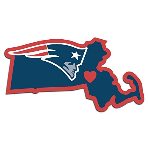 NFL Siskiyou Sports Fan Shop New England Patriots Home State Decal One Size Team Color NFL Siskiyou Sports Fan Shop New England Patriots Home State Decal One Size Team Color