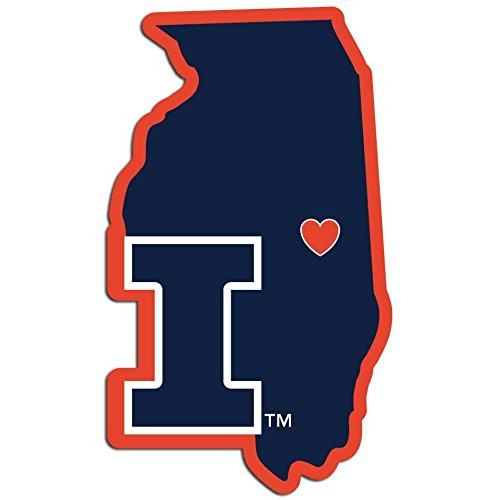 NCAA Siskiyou Sports Fan Shop Illinois Illini Home State Decal One Size Team Color