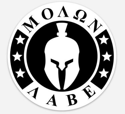 South Creek Trading Company MOLON LABE -Come and Take Them Vinyl Bumper Sticker or Laptop Decal - Show Your Support for 2nd Amendment Rights